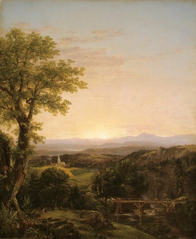 न्यू इंग्लैंड के दृश्य, 1839। द्वारा थॉमस कोल