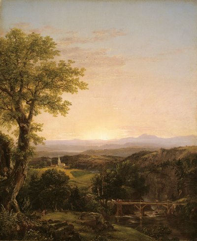 न्यू इंग्लैंड सीन, 1839 द्वारा थॉमस कोल