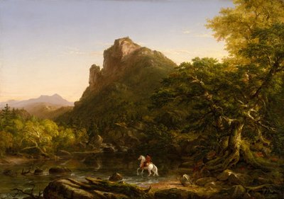 द माउंटेन फोर्ड, 1846। द्वारा थॉमस कोल
