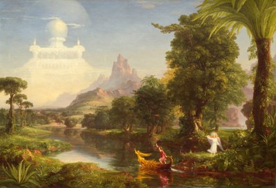 जीवन की यात्रा: युवा, 1842। द्वारा Thomas Cole