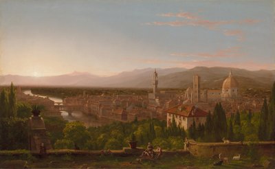 फ्लोरेंस का दृश्य, 1837। द्वारा Thomas Cole