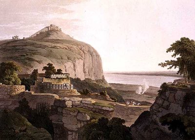 रोटास घुर, बहार का उत्तर पश्चिम दृश्य, 'ओरिएंटल सीनरी: ट्वेंटी फोर व्यूज़ इन हिंदोस्तान' से द्वारा थॉमस डेनिएल