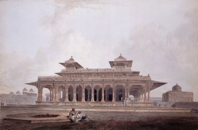 इलाहाबाद के किले के भीतर पैलेस का हिस्सा, द्वारा थॉमस डेनिएल