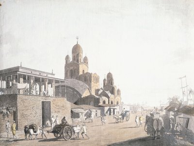 थॉमस डेनियल, 1786-1788 द्वारा स्ट्रीट सीन, "व्यूज़ इन कलकत्ता" से द्वारा थॉमस डेनिएल