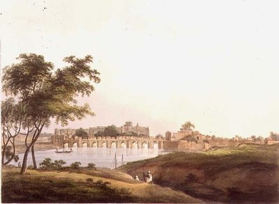 जूनपुर, बंगाल में पुल, एच. मर्के (fl.1800-20) पब द्वारा उकेरा गया। एडवर्ड ओरमे द्वारा (१७७४-सी.१८२०) १८०४ (लिथो) द्वारा थॉमस डेनिएल