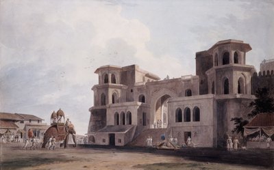 पंच महल गेट, लखनऊ, उत्तर प्रदेश, सी। 1789 द्वारा थॉमस डेनिएल
