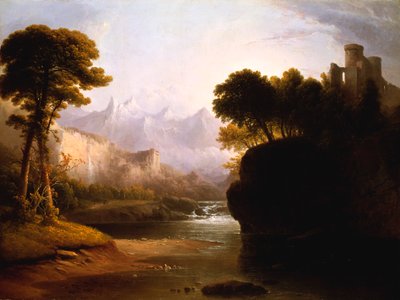 काल्पनिक लैंडस्केप, 1834। द्वारा थॉमस डौटी