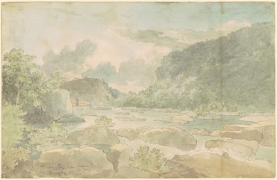 नीचे से हार्पर्स फेरी, c.1825-26 (कागज पर पानी के रंग की कलम और स्याही) द्वारा थॉमस डौटी