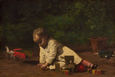 बेबी एट प्ले, 1876। द्वारा थॉमस एकिंस