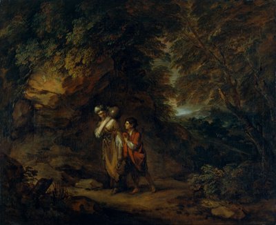 हैगर और इश्माएल के साथ रॉकी लैंडस्केप, c1788 द्वारा थॉमस गेन्सबोरो