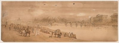 1802 में पेरिस में सबसे खूबसूरत दृश्यों में से एक का चयन। द्वारा थॉमस गिर्टिन