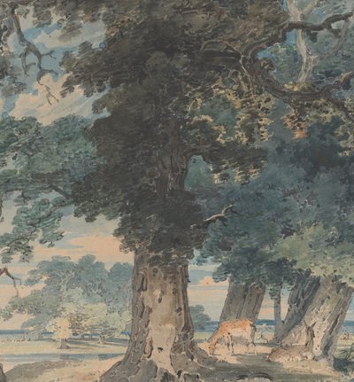 विंडसर वन में हिरण, 1793-94। द्वारा थॉमस गिर्टिन