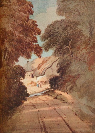 लेन और कॉटेज, c1800 द्वारा थॉमस गिर्टिन
