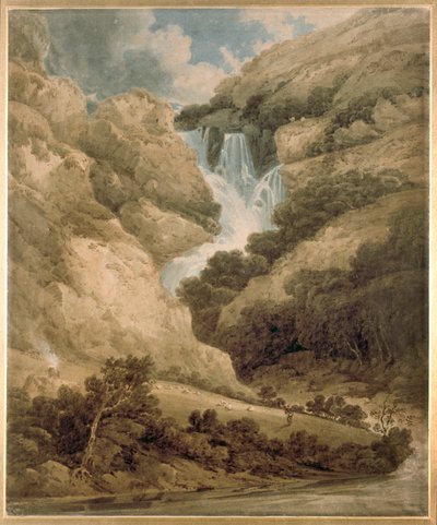लोदोर, डेरवेंटवाटर के झरने के साथ वाथेनलाथ का कण्ठ, c1801 द्वारा थॉमस गिर्टिन