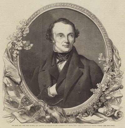 1855 के सम्मेलन में वियना के सम्मेलन में इंग्लैंड के सांसद, सही माननीय लॉर्ड जॉन रसेल द्वारा थॉमस हीथफील्ड कैरिक
