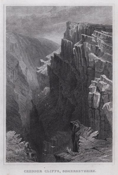 चेडर क्लिफ्स, समरसेटशायर (उत्कीर्णन) द्वारा थॉमस होसमर शेफर्ड