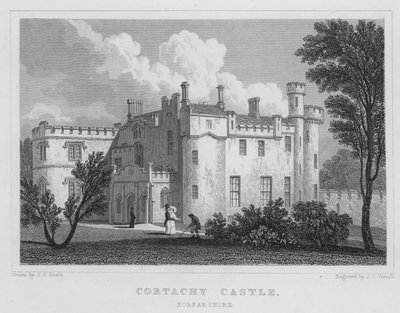 Cortachy कैसल, Forfarshire (उत्कीर्णन) द्वारा थॉमस होसमर शेफर्ड