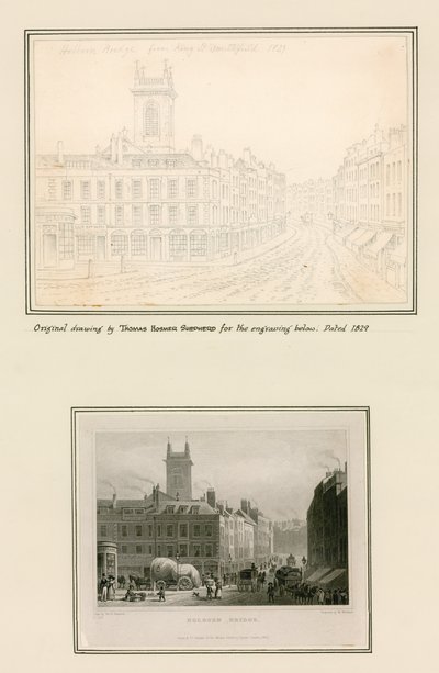 Holborn Bridge, लंदन द्वारा थॉमस होसमर शेफर्ड