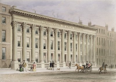 द रॉयल इंस्टीट्यूशन ऑफ ग्रेट ब्रिटेन, एल्बमर्ले स्ट्रीट, c.1838 द्वारा थॉमस होसमर शेफर्ड