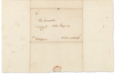 जॉन पेज, फिलाडेल्फिया को ऑटोग्राफ पत्र, 30 जुलाई 1776 (कागज पर कलम और स्याही) द्वारा थॉमस जेफरसन