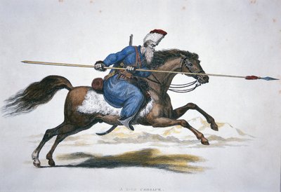 रूसी डॉन कोसैक, c.1820 (कागज पर पानी के रंग का) द्वारा एंजेलिका (attr। To) कॉफ़मैन