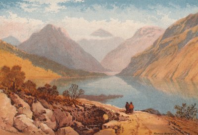इंग्लिश झीलें, वास्टवाटर (रंगीन लिथो) द्वारा थॉमस लेसन द एल्डर रौबोथम