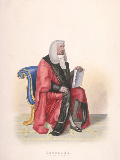 लंदन शहर के रिकॉर्डर, सर जॉन सिल्वेस्टर, नागरिक पोशाक में, 1825 द्वारा थॉमस लॉर्ड बुस्बी