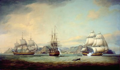 सेंट हेलेना, 1788 में ईस्ट इंडीमैन सेरेस द्वारा Thomas Luny