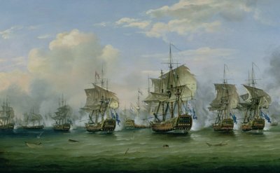 डोगर बैंक की लड़ाई, 1781 द्वारा Thomas Luny
