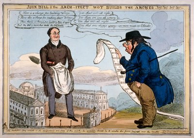 'जॉन बुल एंड द आर्क-आइटेक्ट wot बिल्ड्स द आर्क्स - &c - &c - &c - &c', 1829 द्वारा थॉमस मैकलीन