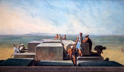 गिज़ा के पहले पिरामिड के शीर्ष, 1794 द्वारा थॉमस मिल्टन