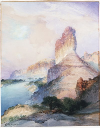 कैसल बट, ग्रीन रिवर, वायोमिंग, 1900 द्वारा थॉमस मोरन