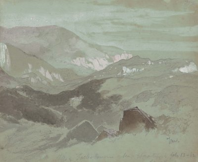 हेस्टिंग्स, 1862 के पास एक्सेलबोर्न की चट्टानें (ग्रे वॉव पेपर पर ग्रेफाइट के साथ ग्रेफाइट) द्वारा थॉमस मोरन