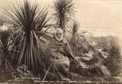 दौड़ के अंतिम, मैट कोरको वेरा। ओटे हापु नगतिमोई, c.1895 (एल्बम प्रिंट) द्वारा थॉमस मुइर