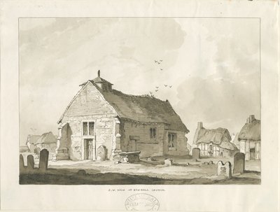 बेडनॉल चर्च: सीपिया ड्राइंग, एनडी [1838] द्वारा थॉमस पेप्लो लकड़ी