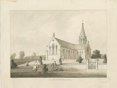 ब्रेटन चैपल: [सेंट माइकल चर्च, ब्रेटन] वाश ड्राइंग, 1838 द्वारा थॉमस पेप्लो लकड़ी