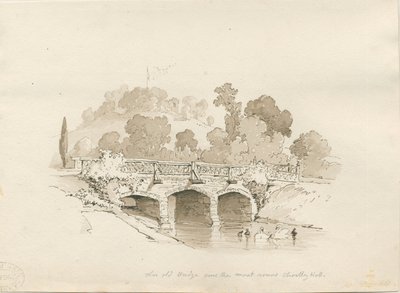चार्टले हॉल: पेन और वाश स्केच, 1837 द्वारा थॉमस पेप्लो लकड़ी