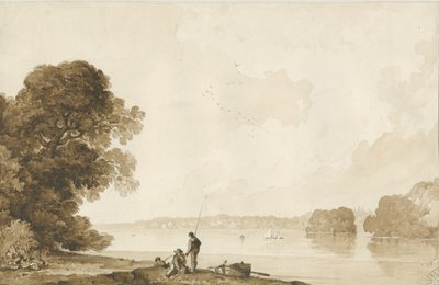 चिलिंगटन पार्क - पूल: सीपिया ड्राइंग, एनडी [1837-1838] (ड्राइंग) द्वारा थॉमस पेप्लो लकड़ी