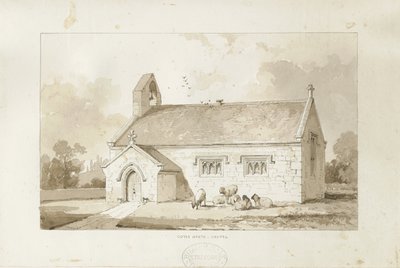 एक्सेलशेल - कोट्स हीथ चैपल: सीपिया वॉश ड्राइंग, एनडी [1817-1845] द्वारा थॉमस पेप्लो लकड़ी