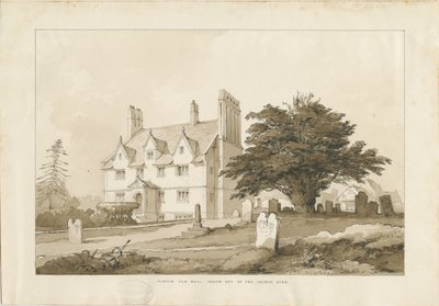 फोर्टन हॉल: वॉश ड्रॉइंग, एनडी [1838] (ड्राइंग) द्वारा थॉमस पेप्लो लकड़ी