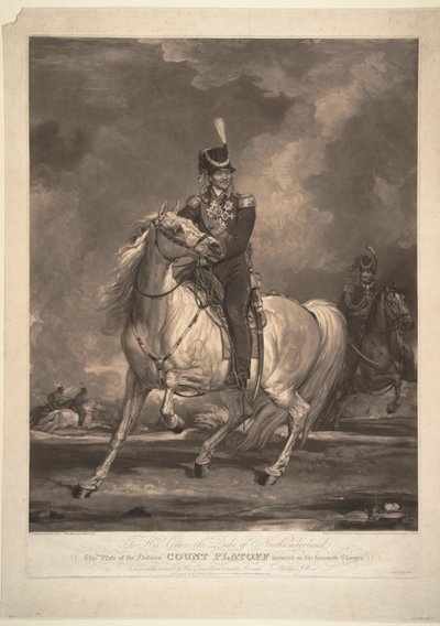काउंट पोर्ट्रेट ऑफ़ मटवी इवानोविच प्लेटोव 1757-1818, 1815 द्वारा थॉमस फिलिप्स