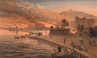 Kertch, 9 जून 1855, 1856 में सरकारी भवनों को जलाना द्वारा थॉमस पिकेन