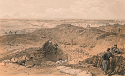 मलकॉफ की खाई, बैटरी गेरवाइस, और रियर ऑफ़ रेडन, 1856 द्वारा थॉमस पिकेन