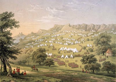 हाइथ, केंट 1855 के पास विदेशी सेना का शिविर (लिथोग्राफ, रंग) द्वारा थॉमस पिकेन