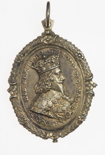 चार्ल्स I और हेनरीटा मारिया समर्थक बिल्ला, c.1649 (रजत गिल्ट) द्वारा थॉमस रॉलिन्स