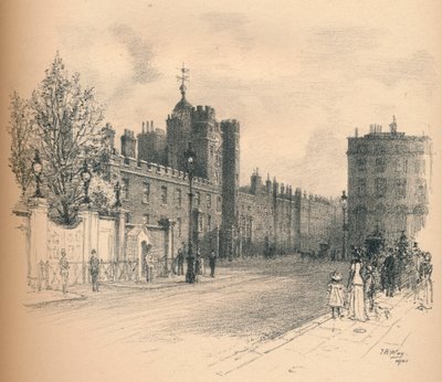 सेंट जैलेस पैलेस का सामान्य दृश्य, पाल मॉल से, 1902 द्वारा थॉमस रॉबर्ट वे