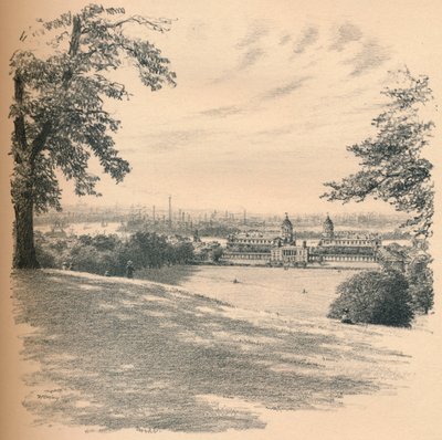 वेधशाला हिल से ग्रीनविच पैलेस, 1902 द्वारा थॉमस रॉबर्ट वे