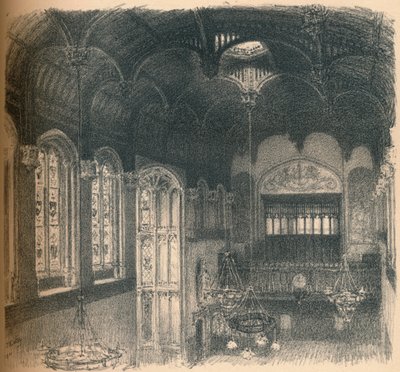 इंटीरियर ऑफ़ क्रॉसबी हॉल, 1902 द्वारा थॉमस रॉबर्ट वे