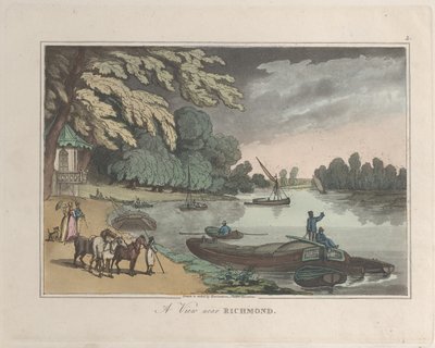ए व्यू नियर रिचमंड, फ्रॉम स्केचेस फ्रॉम नेचर, 1822., 1822. निर्माता: थॉमस रोलैंडसन, जोसेफ कॉन्सटेंटाइन स्टैडलर। द्वारा थॉमस रोलैंडसन, जोसेफ कॉन्सटेंटाइन स्टैडलर