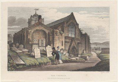 चर्च, स्कारबोरो के पोएटिकल स्केच से, 1813., 1813। निर्माता: थॉमस रॉलैंडसन, जोसेफ कॉन्सटेंटाइन स्टैडलर, जे. ब्लक। द्वारा थॉमस रोलैंडसन, जोसेफ कॉन्सटेंटाइन स्टैडलर, जे ब्लुक